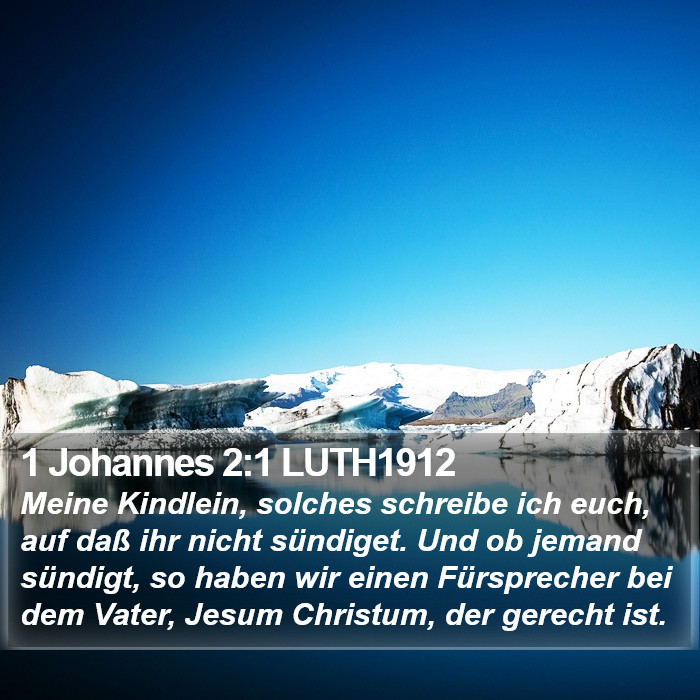 1 Johannes 2:1 LUTH1912 Bible Study