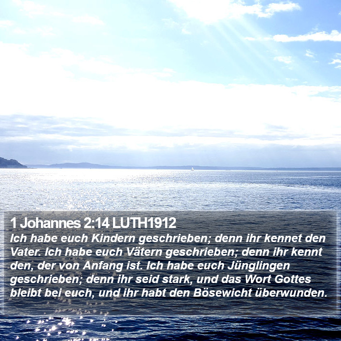 1 Johannes 2:14 LUTH1912 Bible Study