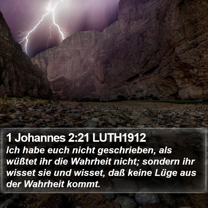 1 Johannes 2:21 LUTH1912 Bible Study