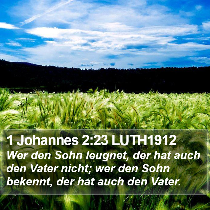 1 Johannes 2:23 LUTH1912 Bible Study