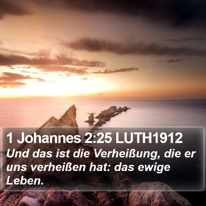 1 Johannes 2:25 LUTH1912 Bible Study