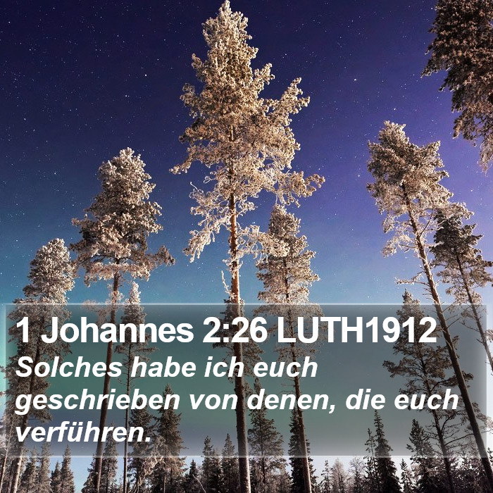 1 Johannes 2:26 LUTH1912 Bible Study