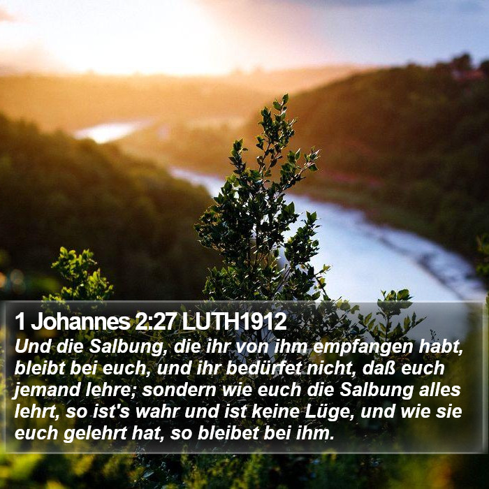 1 Johannes 2:27 LUTH1912 Bible Study