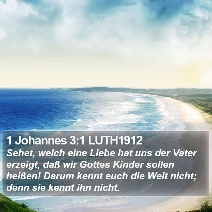 1 Johannes 3:1 LUTH1912 Bible Study