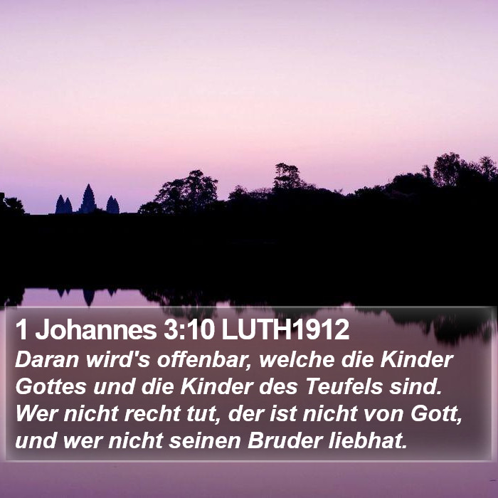 1 Johannes 3:10 LUTH1912 Bible Study