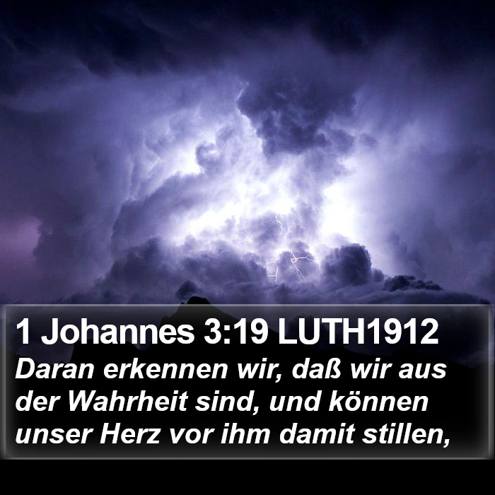 1 Johannes 3:19 LUTH1912 Bible Study