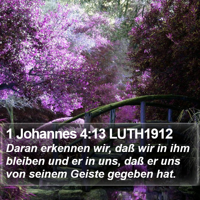 1 Johannes 4:13 LUTH1912 Bible Study