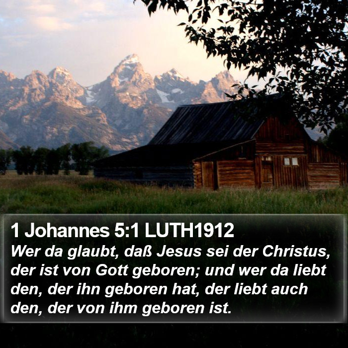 1 Johannes 5:1 LUTH1912 Bible Study