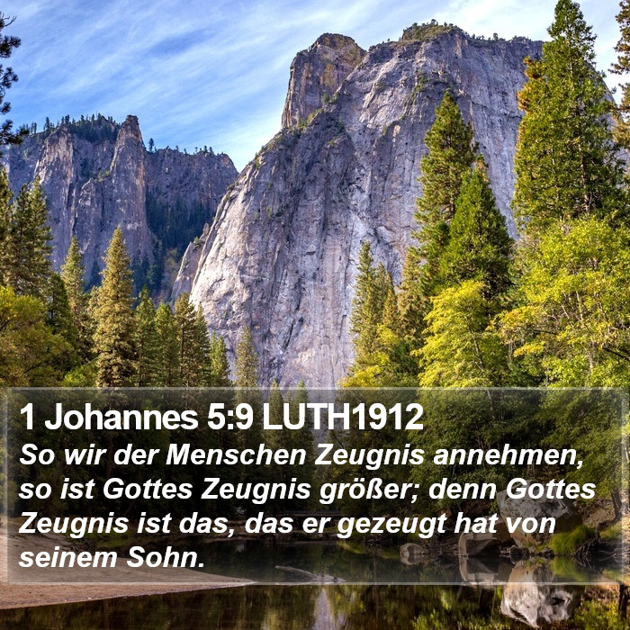 1 Johannes 5:9 LUTH1912 Bible Study
