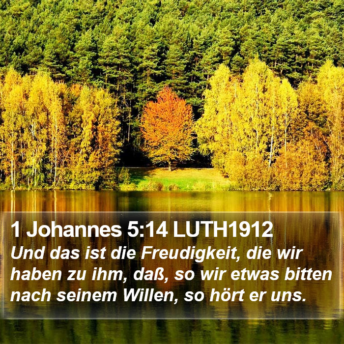 1 Johannes 5:14 LUTH1912 Bible Study