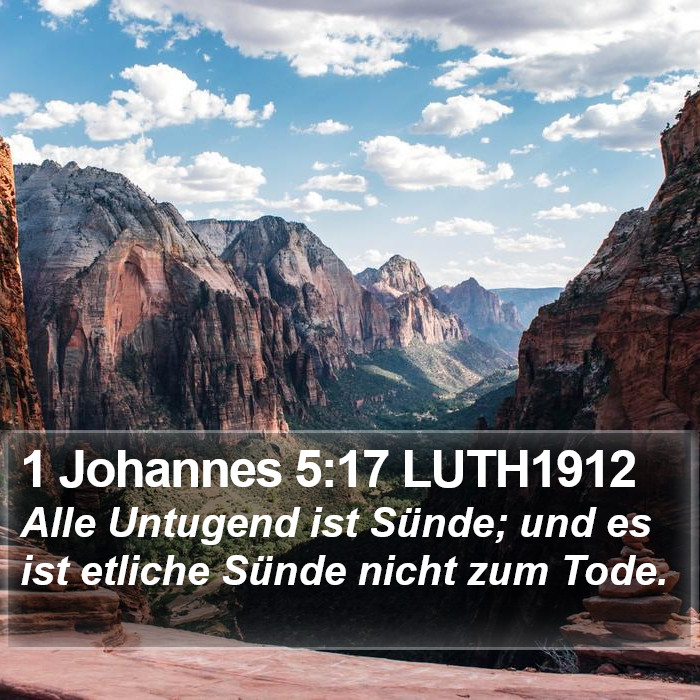 1 Johannes 5:17 LUTH1912 Bible Study