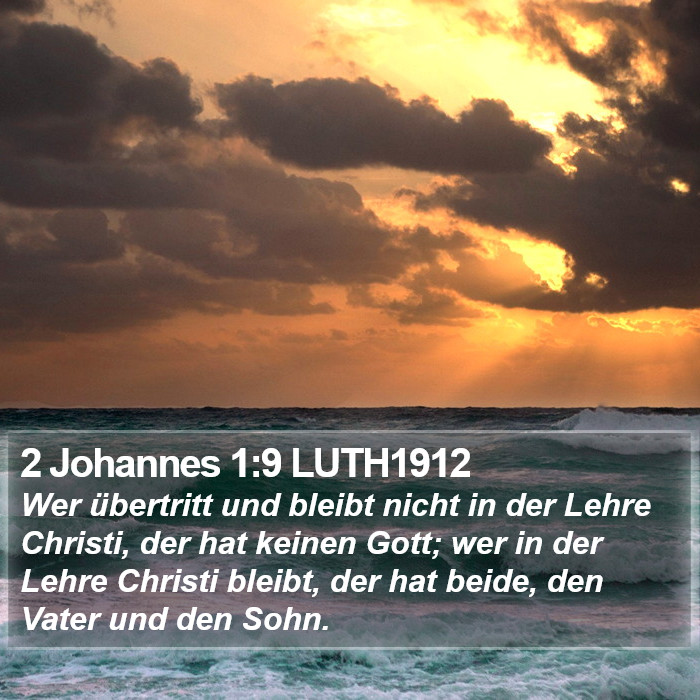 2 Johannes 1:9 LUTH1912 Bible Study