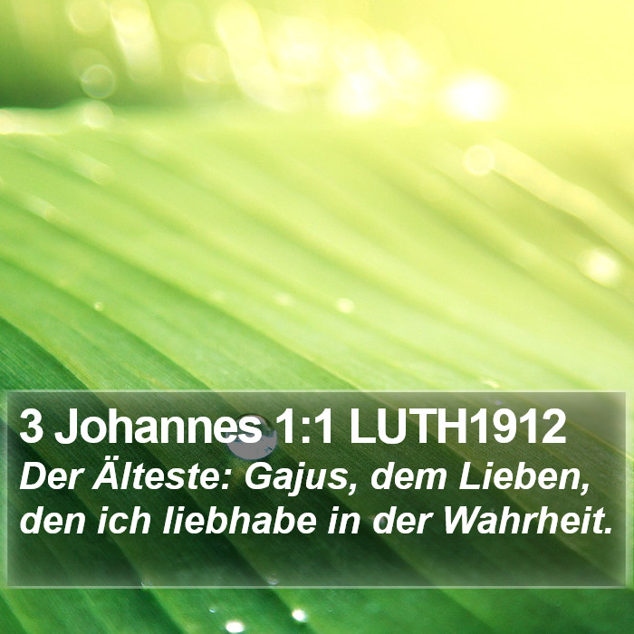 3 Johannes 1:1 LUTH1912 Bible Study