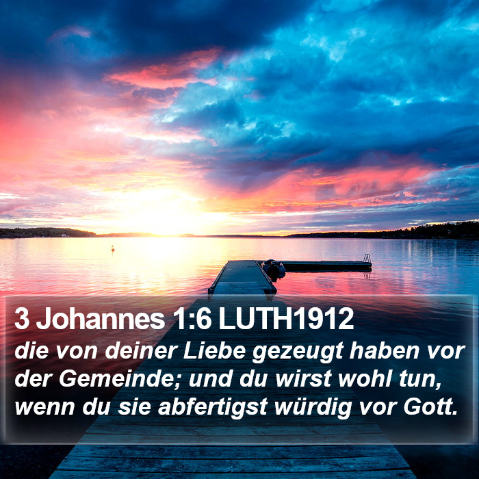 3 Johannes 1:6 LUTH1912 Bible Study