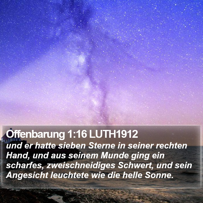 Offenbarung 1:16 LUTH1912 Bible Study