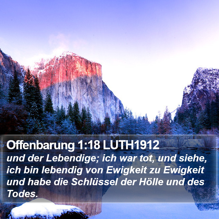 Offenbarung 1:18 LUTH1912 Bible Study