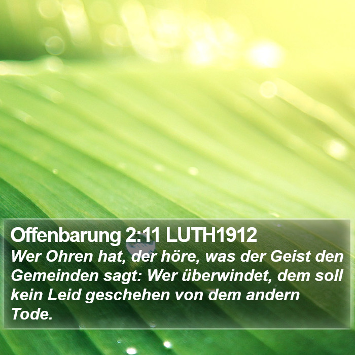 Offenbarung 2:11 LUTH1912 Bible Study