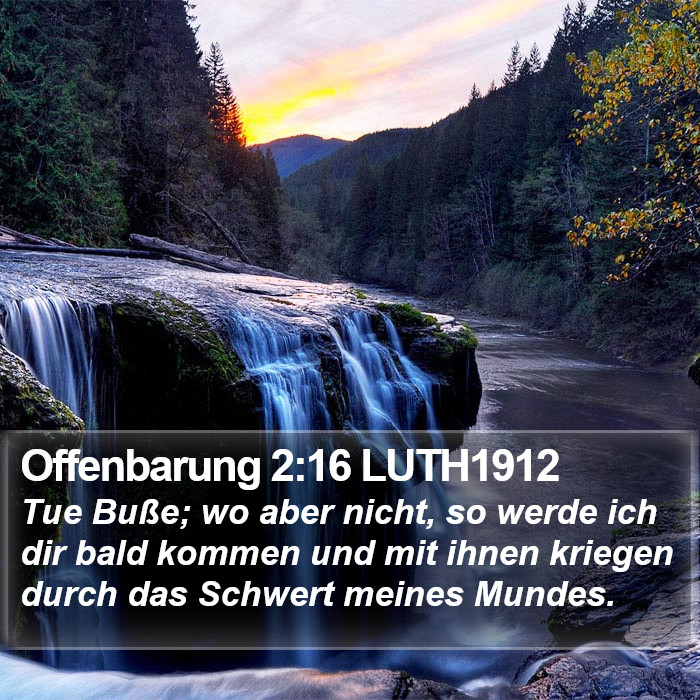 Offenbarung 2:16 LUTH1912 Bible Study