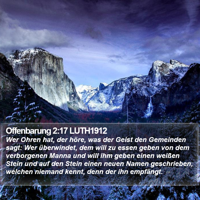 Offenbarung 2:17 LUTH1912 Bible Study