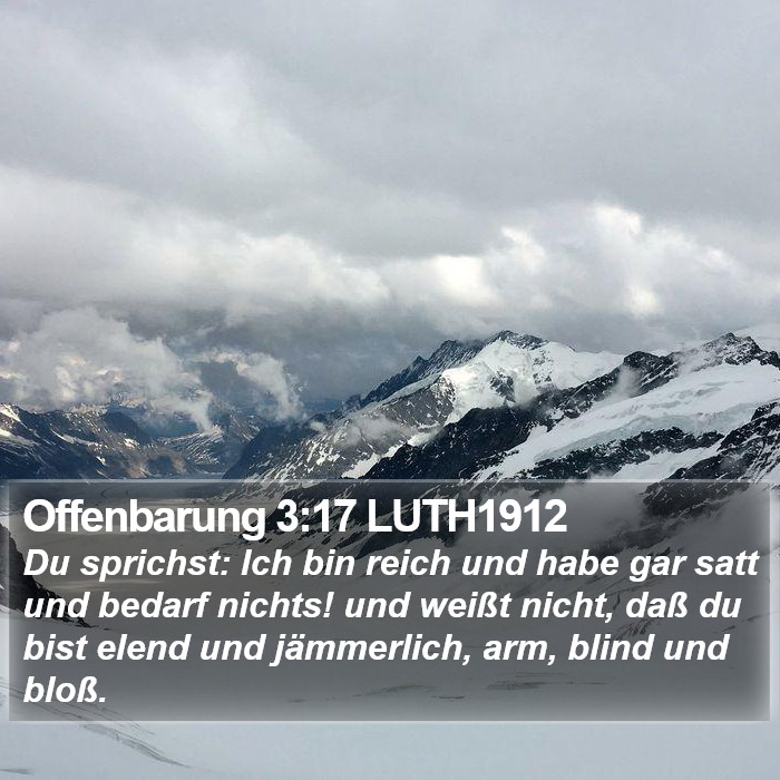 Offenbarung 3:17 LUTH1912 Bible Study