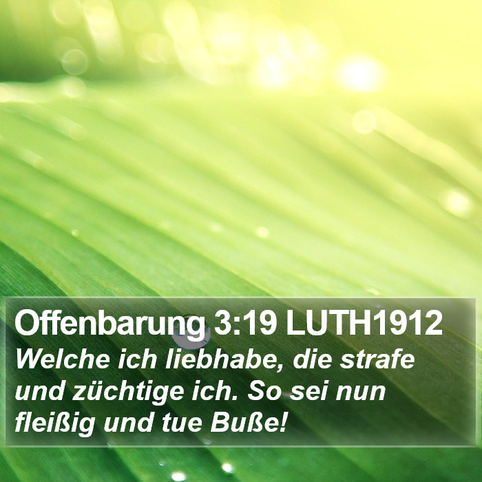 Offenbarung 3:19 LUTH1912 Bible Study