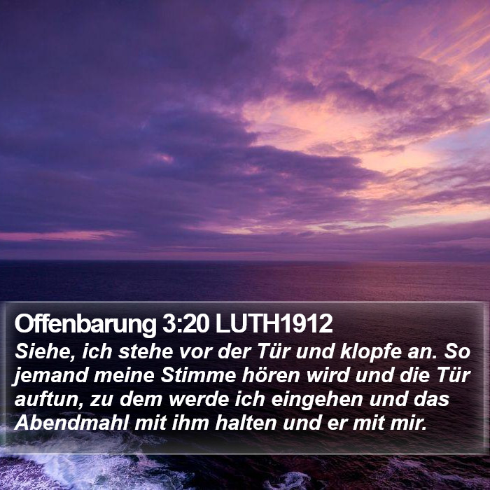 Offenbarung 3:20 LUTH1912 Bible Study