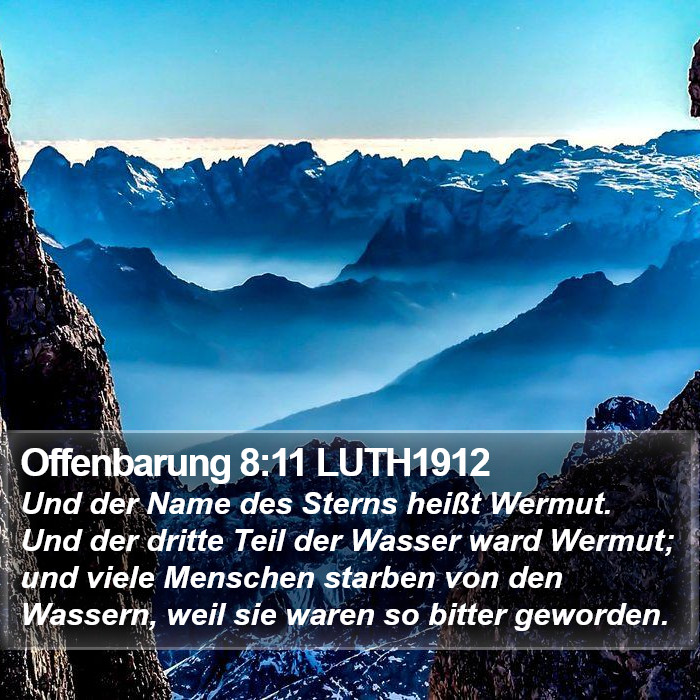 Offenbarung 8:11 LUTH1912 Bible Study