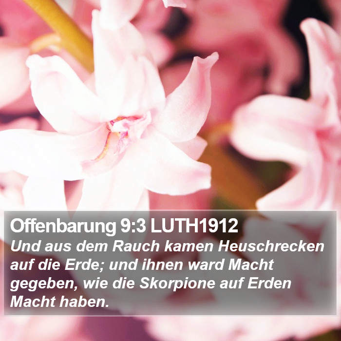 Offenbarung 9:3 LUTH1912 Bible Study