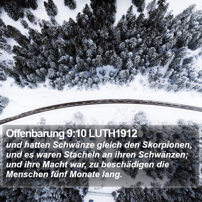 Offenbarung 9:10 LUTH1912 Bible Study