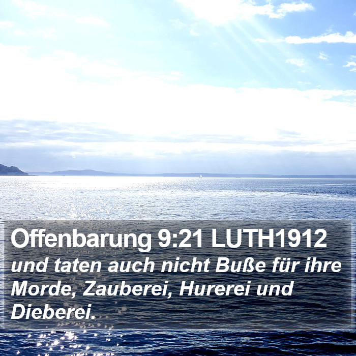 Offenbarung 9:21 LUTH1912 Bible Study