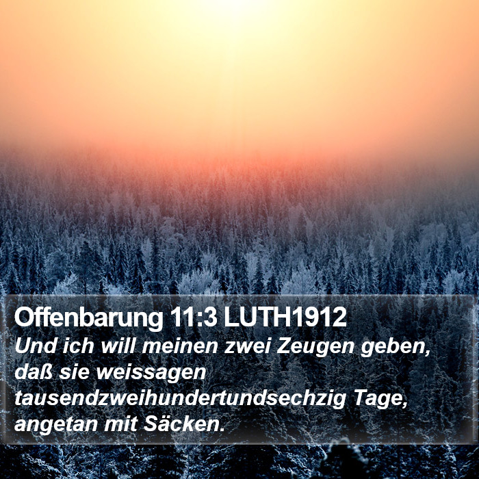 Offenbarung 11:3 LUTH1912 Bible Study