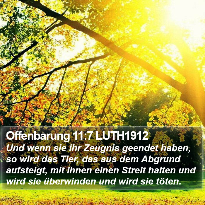 Offenbarung 11:7 LUTH1912 Bible Study