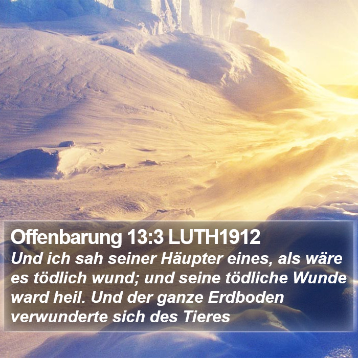Offenbarung 13:3 LUTH1912 Bible Study