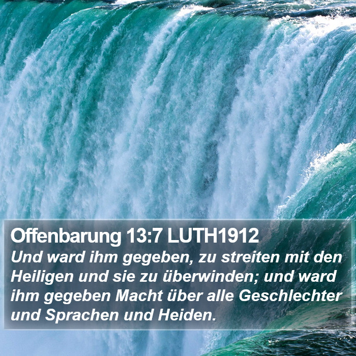 Offenbarung 13:7 LUTH1912 Bible Study