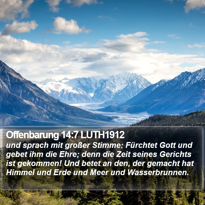 Offenbarung 14:7 LUTH1912 Bible Study