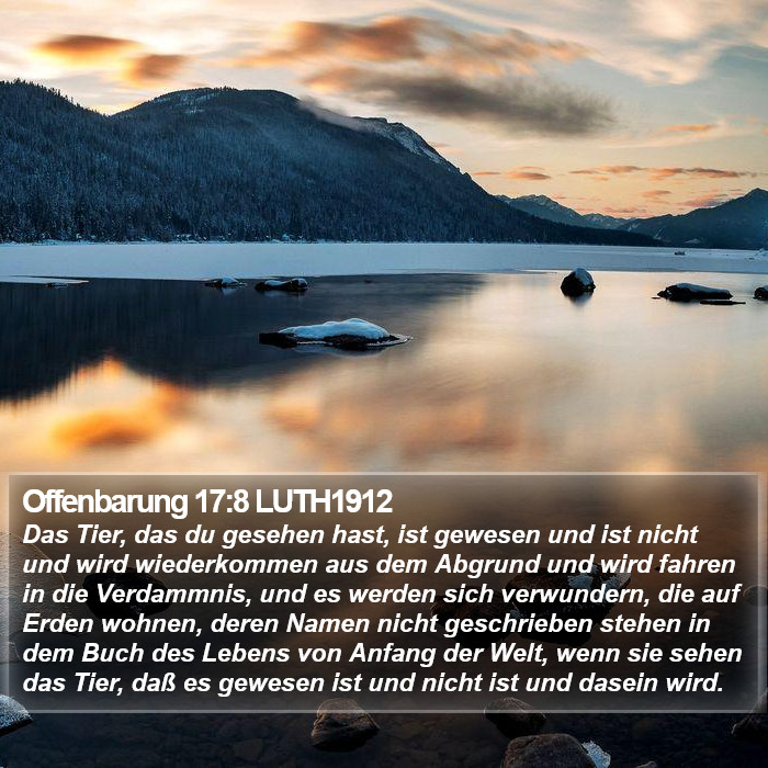 Offenbarung 17:8 LUTH1912 Bible Study