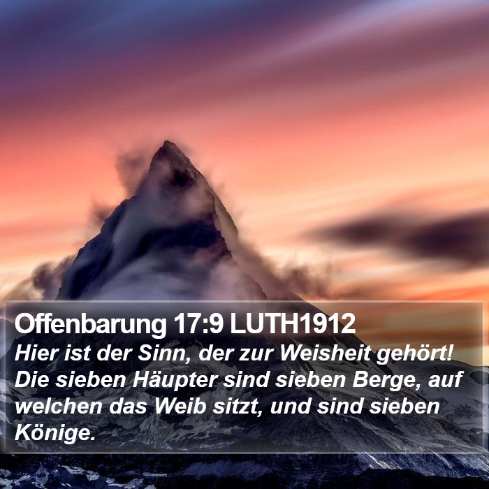Offenbarung 17:9 LUTH1912 Bible Study