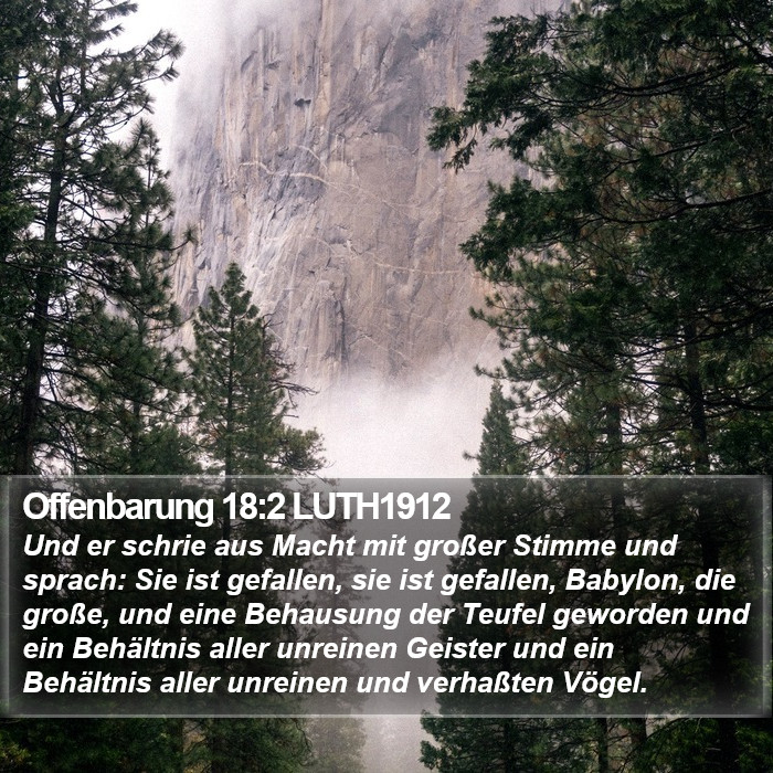 Offenbarung 18:2 LUTH1912 Bible Study