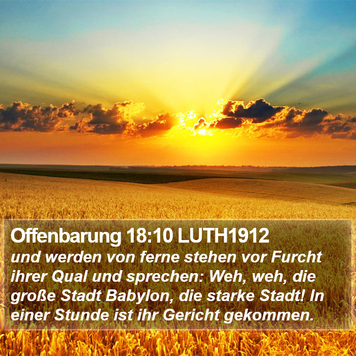 Offenbarung 18:10 LUTH1912 Bible Study