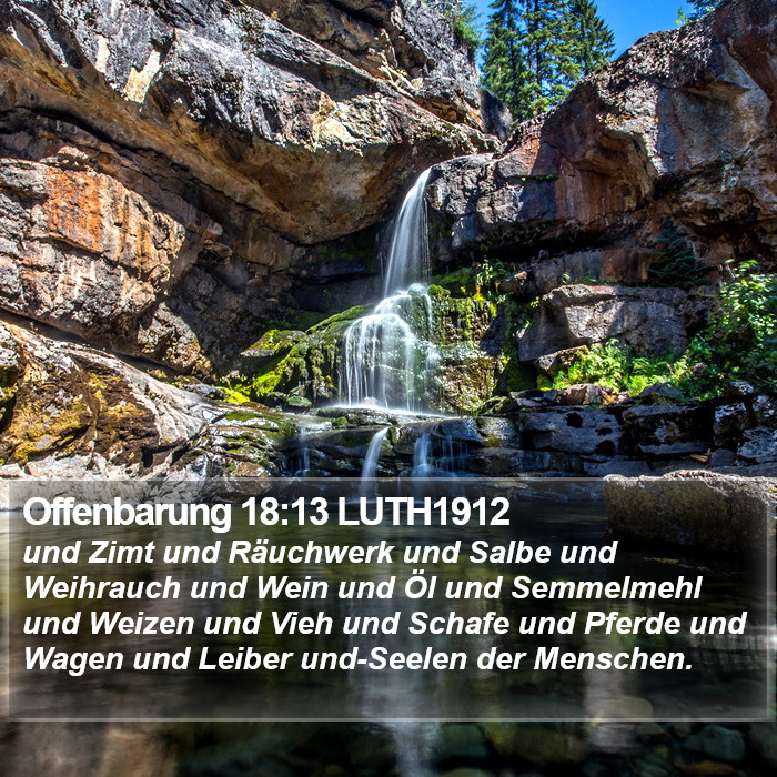 Offenbarung 18:13 LUTH1912 Bible Study