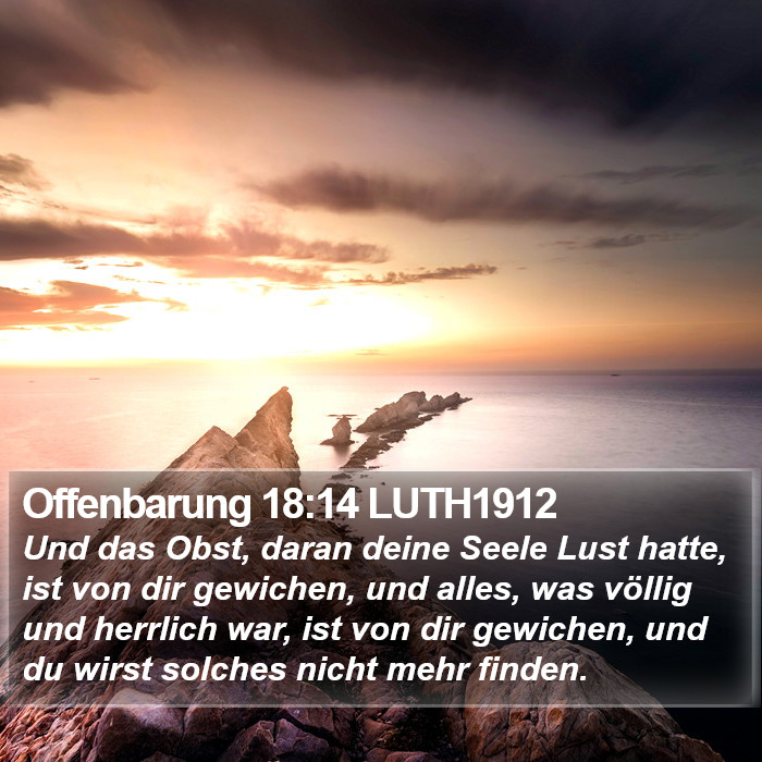 Offenbarung 18:14 LUTH1912 Bible Study