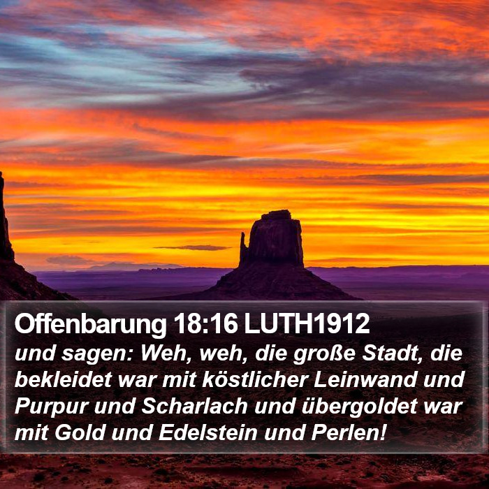 Offenbarung 18:16 LUTH1912 Bible Study