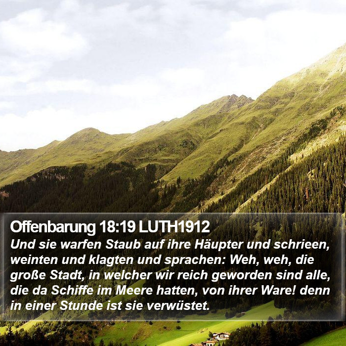 Offenbarung 18:19 LUTH1912 Bible Study