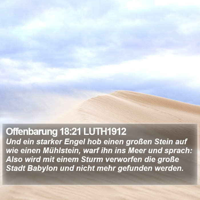 Offenbarung 18:21 LUTH1912 Bible Study