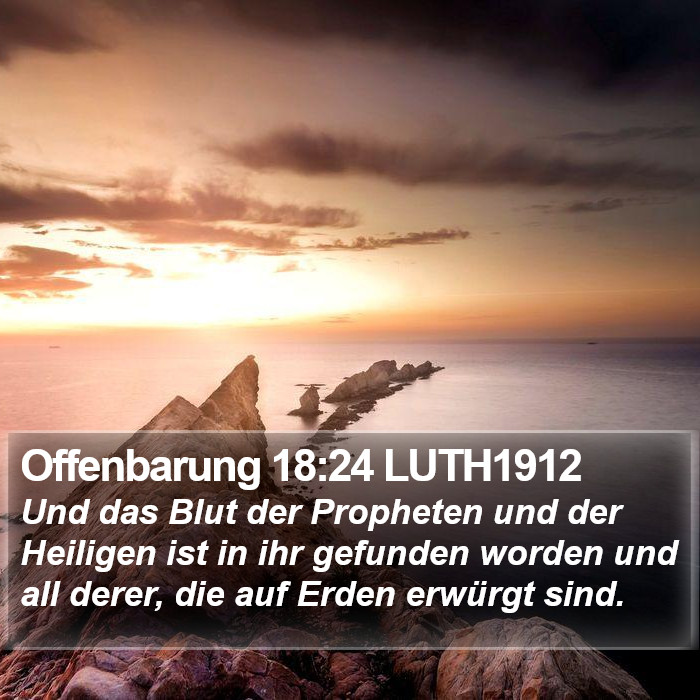 Offenbarung 18:24 LUTH1912 Bible Study