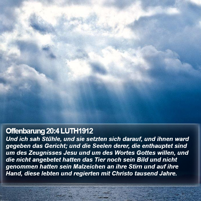 Offenbarung 20:4 LUTH1912 Bible Study