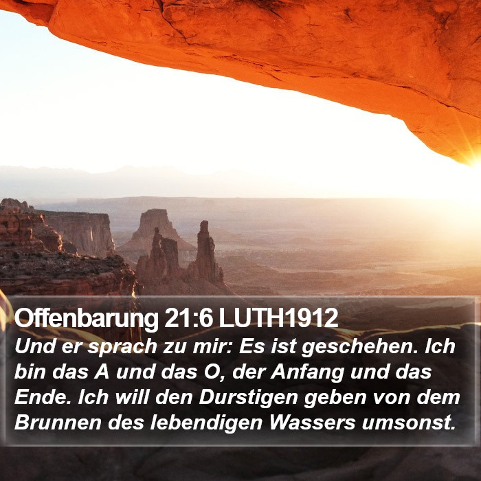 Offenbarung 21:6 LUTH1912 Bible Study