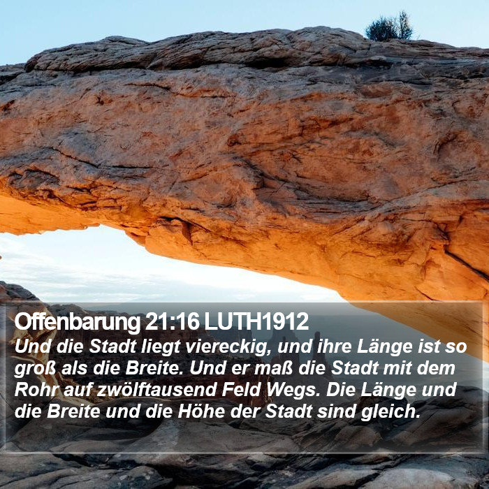 Offenbarung 21:16 LUTH1912 Bible Study