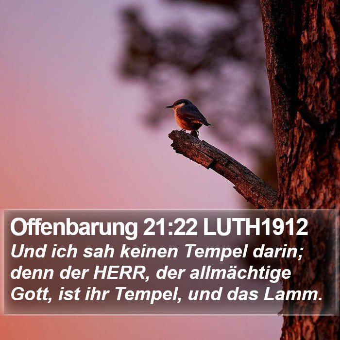 Offenbarung 21:22 LUTH1912 Bible Study